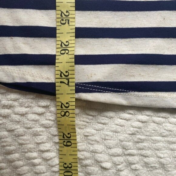 NWT 89th & Madison Navy/Cream Women's Striped Elastic Waist Midi Skirt Size XL - Picture 7 of 9